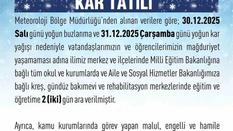 Elazığ'da Eğitime Ara Verildi