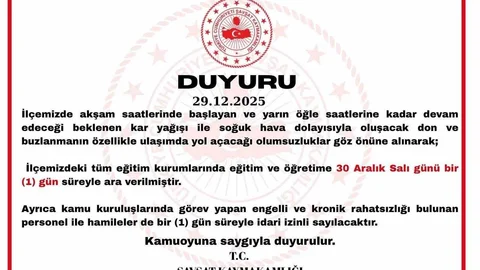 Şavşat'ta Okullara Kar Tatili