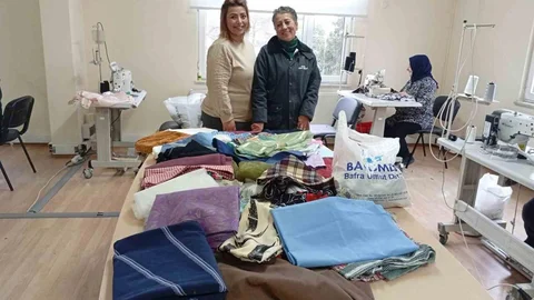 Bafra'da Kadınlara Destek Malzemesi Dağıtıldı