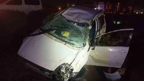 Tekirdağ'da Alkollü Sürücü Su Kanalına Uçtu