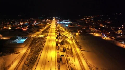 D-100 Karayolunda Kar Yağışı Etkili Oldu