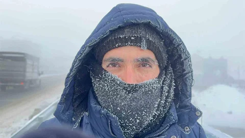 Ağrı'da Sibirya Soğukları Etkili Oldu