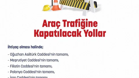 Ankara Yılbaşı İçin Trafiğe Kapalı Yollar