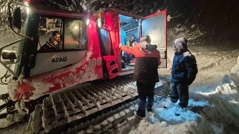 Kastamonu'da Kar Yağışı Nedeniyle Hasta Kurtarıldı