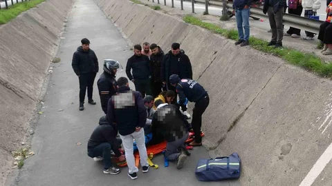 Motosikletli Genç Kanala Uçtu