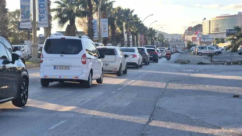 Bodrum'da Yılbaşı Trafik Yoğunluğu