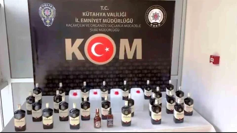 Kütahya'da Kaçak Alkol Operasyonu