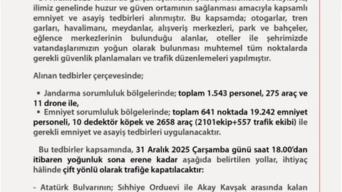 Ankara'da Yılbaşı İçin Güvenlik Önlemleri