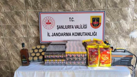Kaçak Alkol ve Sigara Ele Geçirildi