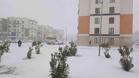 Araban Ovası'na Kar Yağdı Çiftçiler Sevindi