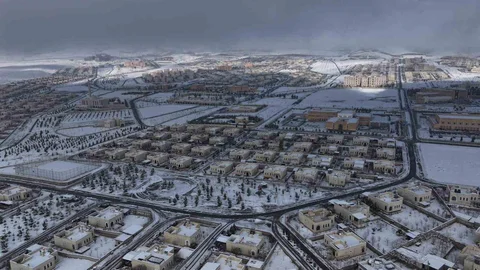 Hasankeyf'te Kar Manzaraları Görücüye Çıktı