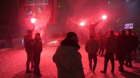 Gaziantep'te Yeni Yıl Coşkusu Karla Kutlandı