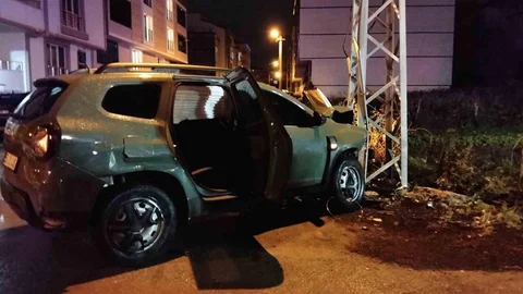 Bafra'da Trafik Kazası Görüntülendi