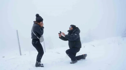 Uludağ’da Romantik Evlilik Teklifleri