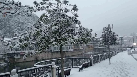Amasya'da Yeni Yıl Karla Başladı