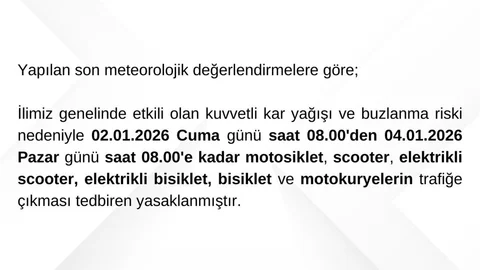 Bartın'da Motosikletlere Trafik Yasaklandı