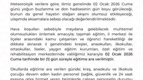 Kayseri'de Eğitime Kar Engeli