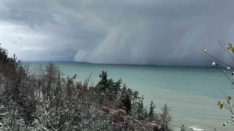 Kastamonu'da Deniz Etkili Kar Yağışı Görüntüleri