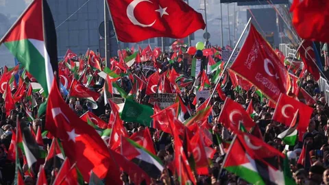 Gaziantep'te Filistin İçin Miting Düzenlendi