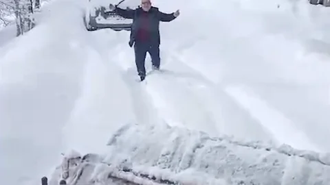 Kastamonu'da Kar Yağışı Sonrası Sevinç Anı