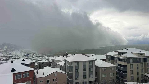 Zonguldak'ta Kar Fırtınası Etkili Oldu