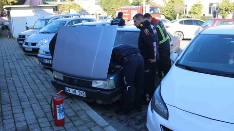Aydın'da Araç Yangınından Kurtarıldı