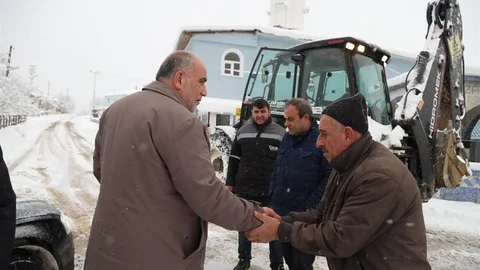 Samsun'da Karla Mücadele Devam Ediyor