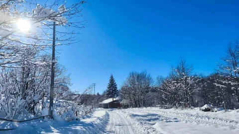 Ordu'da Kar Manzaraları Görülüyor