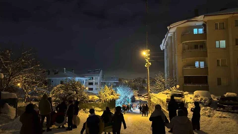 Bolu'da Çocuklar Kar Eğlencesi Yaşadı