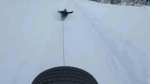 Rize’de Karda Eğlence Anları