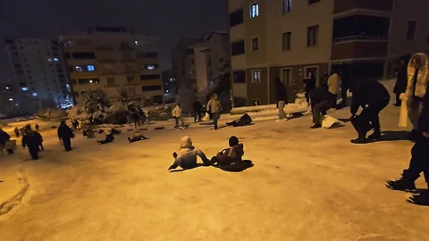 Tokat'ta Kar Eğlencesi Yaşandı