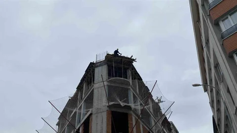 Eskişehir'de İnşaatta Panik Anları