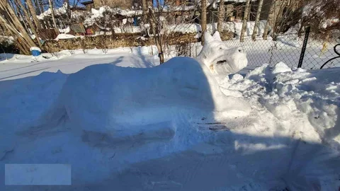 Hakkari'de Kardan Kangal Figürü Yapıldı