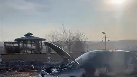 Gaziantep'te Park Halindeki Araç Kundaklandı