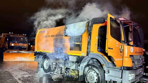 Isparta'da Kamyon Yangını