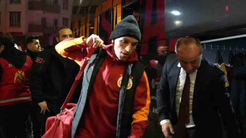 Galatasaray Gaziantep'te Coşkuyla Karşılandı