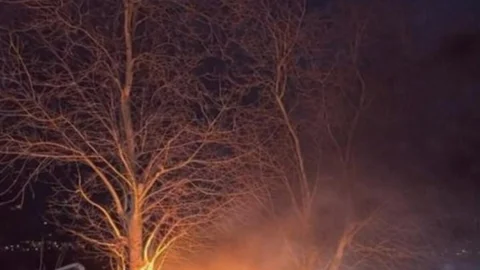 Bursa'da Kontrolden Çıkan Otomobil Yangın Çıkardı