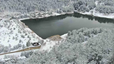 Kastamonu'da Kış Manzarası Büyülüyor