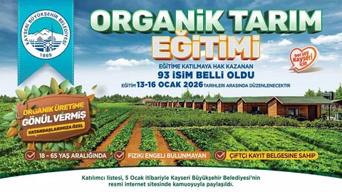 Organik Tarım Eğitimi Başvuruları Sonuçlandı