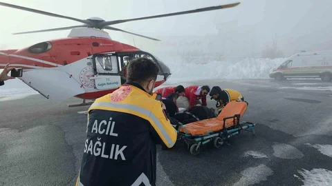 KOAH Hastası Helikopterle Hastaneye Götürüldü