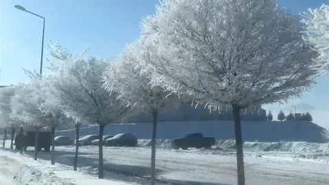 Tufanbeyli'de Kartpostallık Kış Manzarası