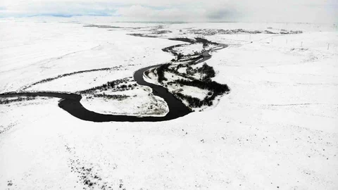Kars'ta Kar Manzaraları Görsel Şölene Dönüşüyor
