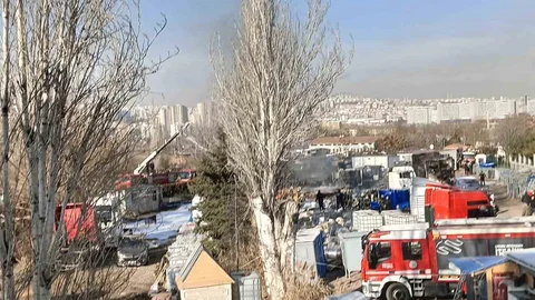 Ankara'da Alkol Yüklü Tırlar Yangın Çıkardı