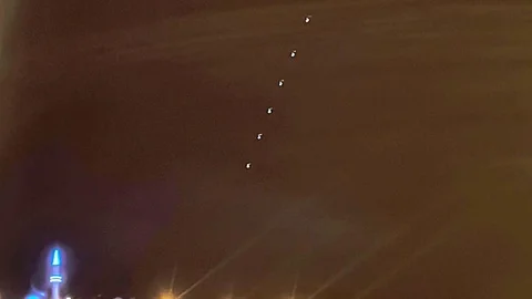 Kütahya'da Gece Işık Gösterisi