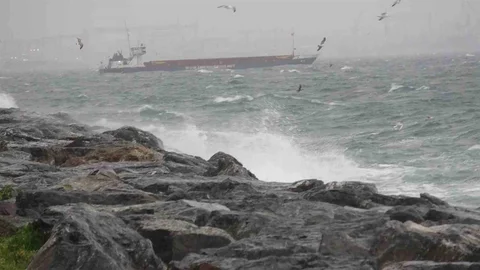 İstanbul'da Fırtına Etkili Oldu