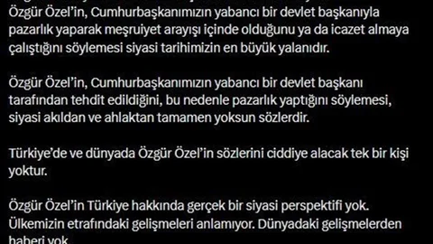 Özgür Özel Hakkında Sert Eleştiriler