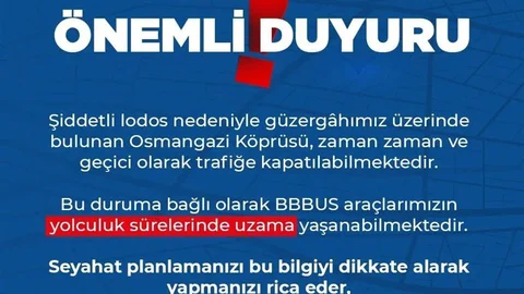 Bursa'da Burulaş Seferleri Hakkında Duyuru