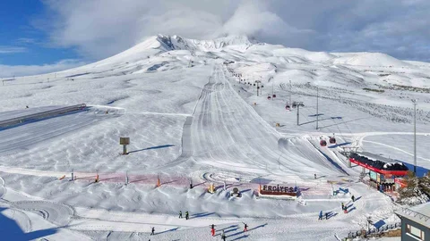 Erciyes'te Kartpostallık Kar Manzaraları