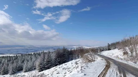 Eskişehir'de Kar Manzaraları Oluştu