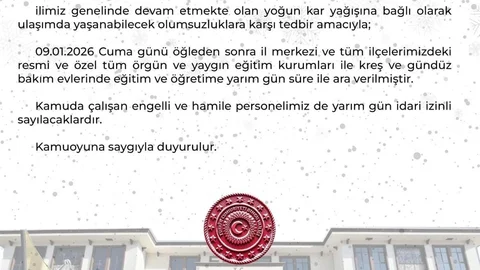 Bingöl'de Eğitime Ara Verildi